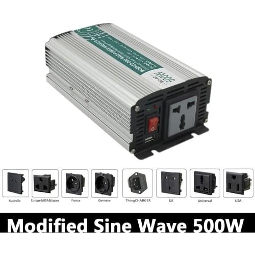 500W Modified sine wave inverter,DC 12V/24V/48V to AC 110V/220V,off grid inversor,solar power invertor,Converter 12v to 220v