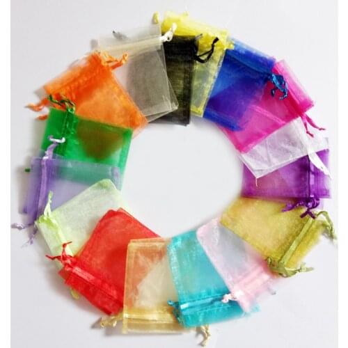 7*9cm 5000pcs Multi Color Gift Bags For Jewelry/wedding/christmas/birthday Yarn Bag With Handles Packaging Gifts Organza Bags