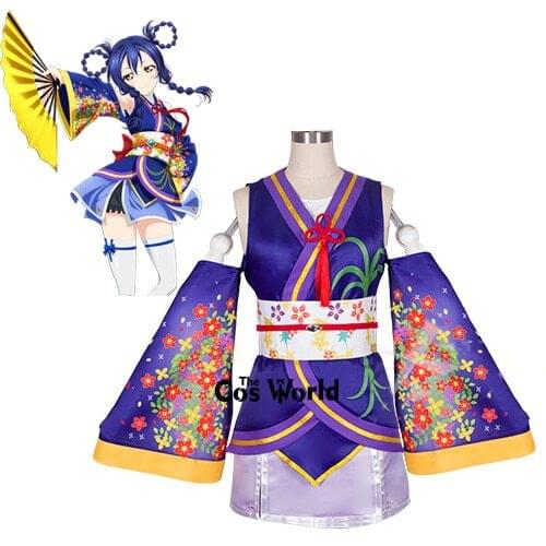 Love Live Kaguya No Shiro De Odoritai Angelic Angel Sonoda Umi Kimono Uniform Dress Outfit Anime Cosplay Costumes