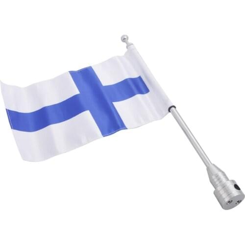 Motorcycle chrome Finland Tail Luggage Rack Steel Pole Flag Fit For Harley Sportster XL883 XL1200 Touring Road King Glide