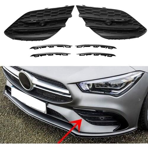 Car Front Bumper Lip Diffuser Splitter Spoiler Grilles for Mercedes Benz X118 C118 CLA180 CLA200 CLA220 CLA250 2020-2021