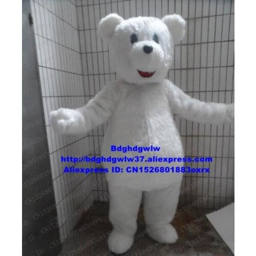 Long Fur White Sea Bear Polar Bear Mascot Costume Adult Cartoon Character Outfit Nursery School Amusement Parkfunfair zx1070