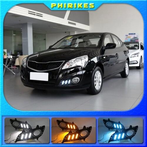 For Hyundai Elantra 2012-2016 LED car DRL Daytime Running Light Daylight Waterproof Signal lamp car-Styling