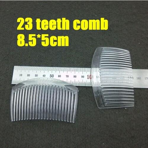 20pcs/lot 23 teeth combs,diy material,8.5*5cm plastic hair combs,fitting for hat.wedding hair accessories for briede(NO:PS34)