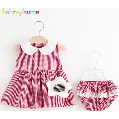 Two Piece Korean Fashion Baby Girls Outfit Summer Boutique Kids Clothes Cute Plaid T-shirt+Shorts Children Clothing Sets BC1287