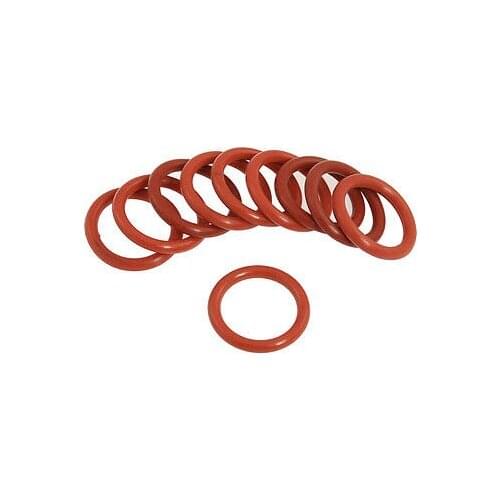 50 Pcs 27mm OD 3.5mm Thickness Red Silicone O Rings Oil Seals Gaskets