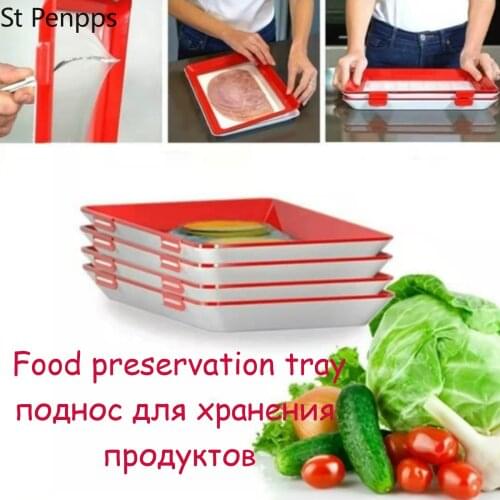 1/2/4/6/8Pcs Creative Food Preservation Tray Food Fresh Keeping Fresh Spacer Organizer Food Preservate Refrigerator Food Storage