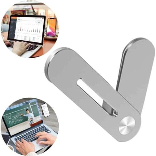 Magnetic Cellphone Mount, Fixed Clip on Flat and Slim Monitor or Laptop Monitor, Safty Cellphone Stand for Smartphone