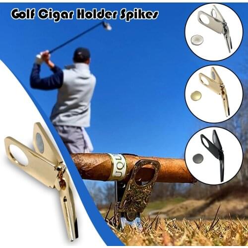 Metal Golf Accessories Golf Split Point Tool Golf Stand Spikes Golf Cigar Holder Spiker