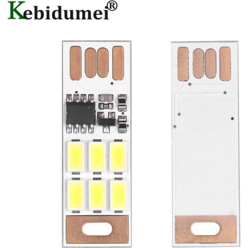Mini USB Power 6 LED Light Pocket Card Lamp Portable Night Camp Bulb Computer Laptop Night Light