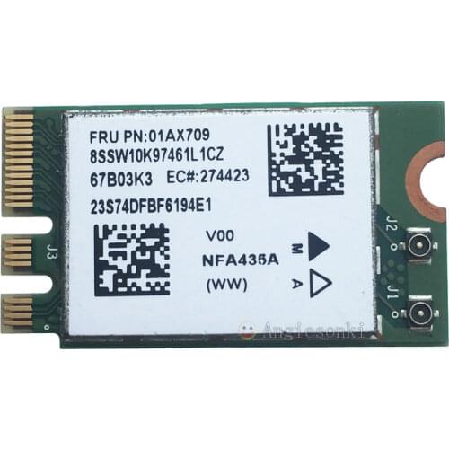 Original WIFI+ Bluetooth 4.1 Atheros QCNFA435 AC NGFF 802.11ac FRU 01AX718 /01AX709 /00JT477 WLAN CARD for lenovo