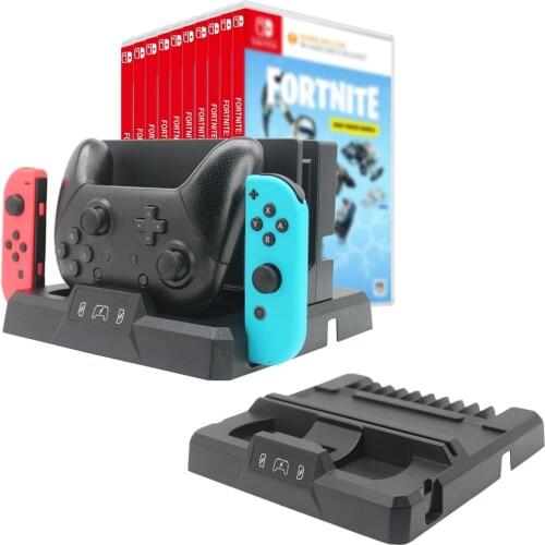 Storage and Charging Stand For Nintendo Switch Console Dock Switch Pro Controller Joycon Charger Charge Game Cards Slot Holder
