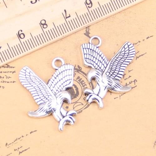 4pcs Charms Fierce Eagle 30*24mm Antique Pendants,Vintage Tibetan Silver Jewelry,DIY for bracelet necklace