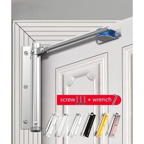 Adjustable Door Closer,Aluminum Alloy Automatic Door Closer,Spring Automatic Door Closing Device,Suitable For Many Types Of Door
