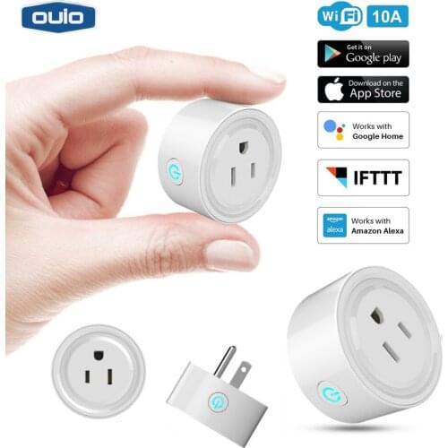 With timer US plug 10A WiFi smart socket Power socket plug Mobile APP remote control smart home compatible Alexa Google Home