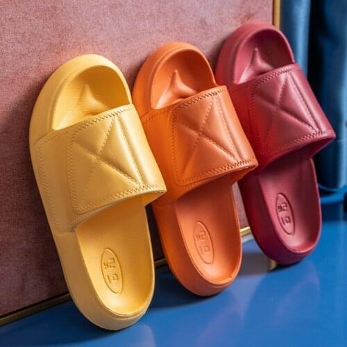Women Men Home Spring and Summer Outside Wearing Non-slip Bathroom Thick-bottomed Couple Home Bath Sandals Sweat Breathable