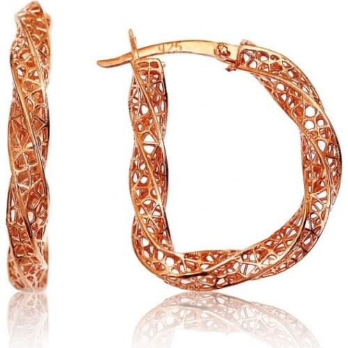 Argentum Concept-Silver Design Rose Fusion Earrings-K087401