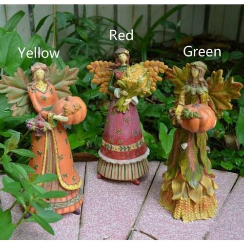 Character Sculpture, Angel, Flower Fairy Statue, Resin Crafts, Harvest Festival, Garden Home Furnishings, Holiday Gifts