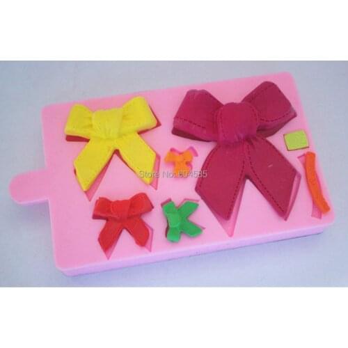 Super big bowknot fondant cake molds soap chocolate mould for the kitchen baking DIY cake tool kitchen too FM043