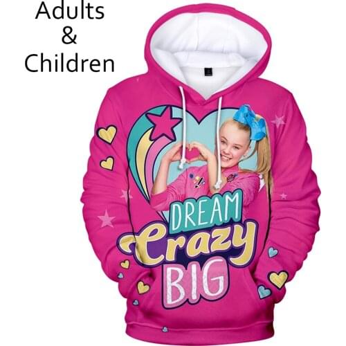 JOJO SIWA 3D Hoodies Boys Girls Sweatshirt Harajuku Autumn Kids Tops Print JOJO SIWA 3D Hoodie Men Women Pullovers red Hooded