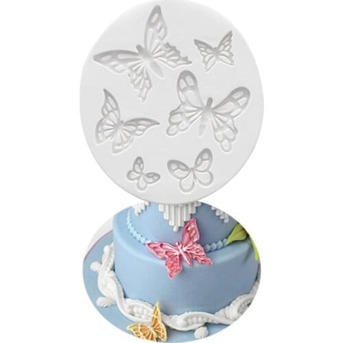 UV Resin Jewelry Liquid Silicone Mold Pink Butterfly Silicone Charms Molds For DIY Intersperse Decorate Making Jewelry Tool