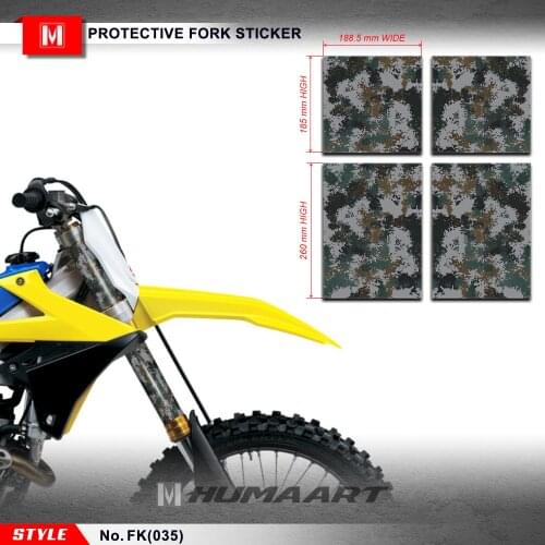 HUMAART Vinyl Decals Front Fork Tube Stickers Graphics for MX Motocross Off-road Motorcycle