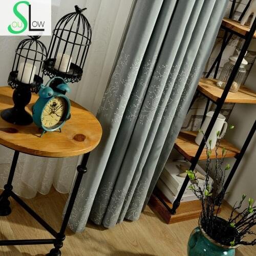 Idea Tree Embroidered Screens High Quality French Window Leaves Curtains Cortinas For Living Room Luxury Modern Curtain Cortina