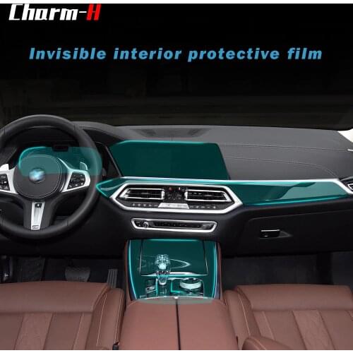 For BMW X5 G05 LHD Car Interior Screen Protector Center Console Navigation Display Gear Tranparent TPU Protective Film Sticker