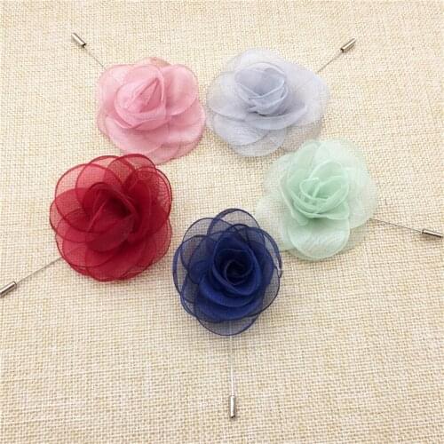 Lapel Pins For Women 5Pcs/Lot Flower Handmade Brooches For Women Vintage Brooch Pin Men Lapel Pin For Suits