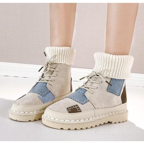 Platform Winter Shoes Women Ankle Boots Sock Boots for Women New Fashion Comfortable Shoes Casual Korean Boots for Kids Girls