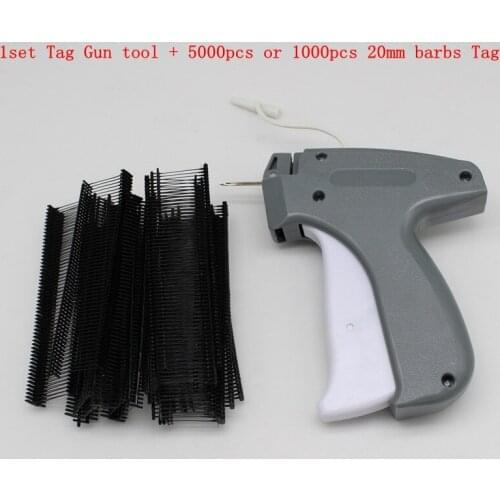 1set Tag Gun tool + 5000pcs or 1000pcs 20mm barbs Tag Pins tagging pairing washing barbs fastener taging barbs tag