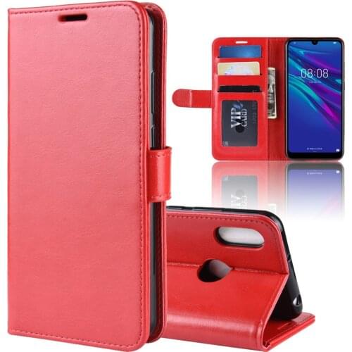 10pcs/lot R64 Wallet Leather Stand PU+TPU Cover Case for huawei Y6 2019 Y7 Pro 2019 Enjoy 9 Nova 4 P Smart 2019 honor 10 lite