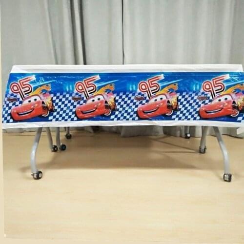 108cm*180cm Cartoon Cars Party Supplies Tablecloth Favor Kid Boy Party Festival Decoration Birthday Party Themes Set