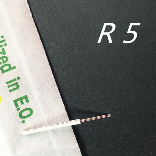 200pcs R5 Round Needle Microblading Manual Needles for Fog Eyebrow Lamina Shading Tebori Needles for Permanent Makeup