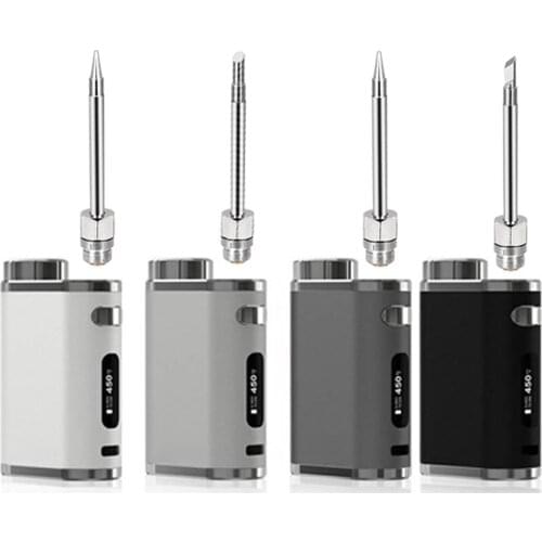 3.6V X3 Portable Electric Cordless Soldering Iron Kit Powered by Rechargeable Li-Battery 1-75W Adjustable 3.21*0.87 inch Black