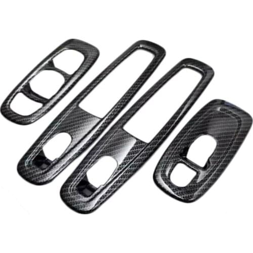 4pcs Door Armrest Panel Window Lift Plate Decoration Cover Interior Accessories For Renault KADJAR 2016 2017 2018
