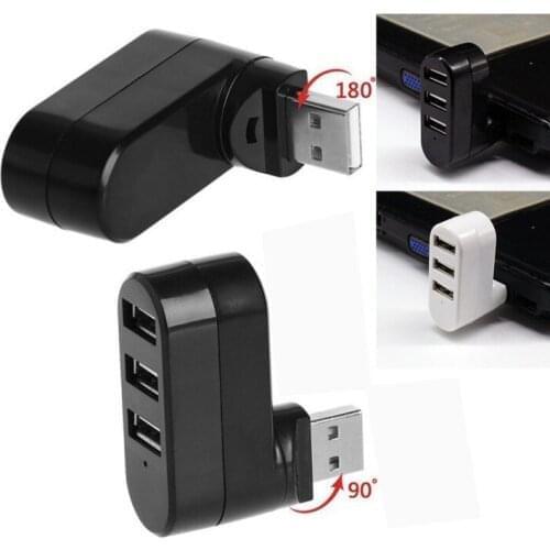 USB Hub 2.0 Adapter Rotate High Speed U Disk Reader Splitter 3 Ports USB 2.0 for Computer PC Laptop Mac Mini Accessories
