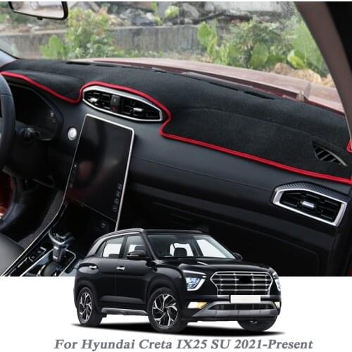 Car Styling Dashboard Protective Mat Shade Cushion Pad Rose Carpet For Hyundai Creta IX25 SU 2021-Present RHD&LHD Auto Accessory