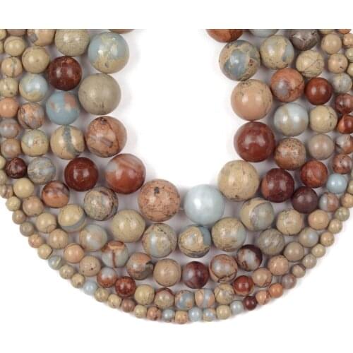 Natural Gem Shou Shan Stone Beads For Jewelry Making Needlework DIY Bracelet Accessories Loose Spacer Beads 4/6/8/10/12mm