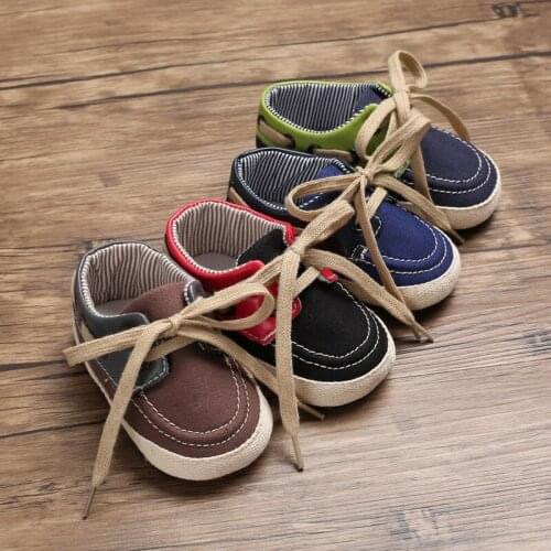 Baby summer newborn baby boy canvas first walker crib lace patchwork sneakers toddler shoes