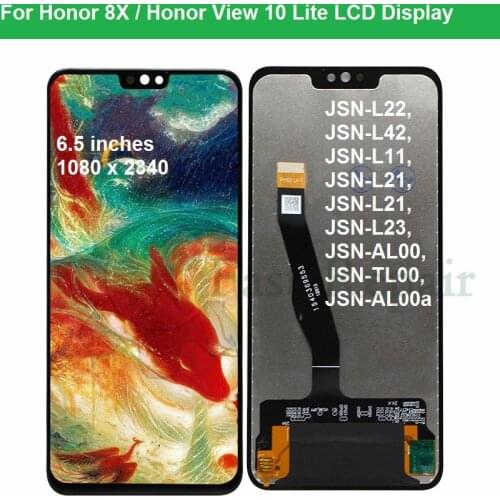 6.5" For Huawei Honor 8X Display LCD JSN-L22 JSN-L42 Touch Screen Digitizer For HONOR 8X LCD JSN-L11 JSN-L21 Replacement Parts