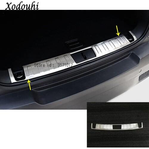 For Jeep Renegade 2016 2017 2018 2019 2020 Car Body Stainless Steel Inner Rear Trunk Bumper Trim Plate Frame Threshold Pedal