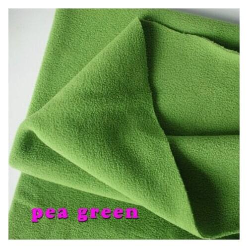Pea Green Double-sided Polar Fleece Fabric anti-pilling Hoodies Blankets Lining Fabric SOLD BY THE YARD FREE SHIPPING
