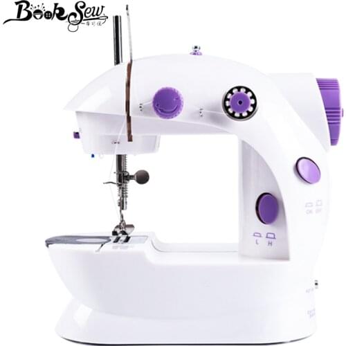 Booksew Sewing Machine Portable Cutter Light Foot Pedal Straight Line Hand Table Two Thread Mini Household Kit Electric Machine