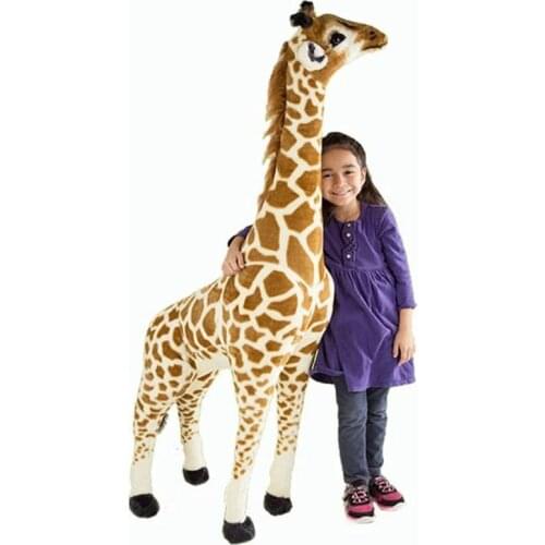 Simulation Wild Animals Large Zebra Plush Dolls Forest Oversized Giraffe Toy Home Design Decoration Gift DY50894