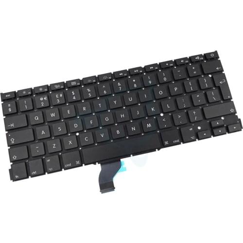 New for Macbook Pro Retina 13" A1502 UK English Keyboard with Backlight 2013 2014 2015 Year ME864 ME866 MGX72 MGX92 MF839 MF841