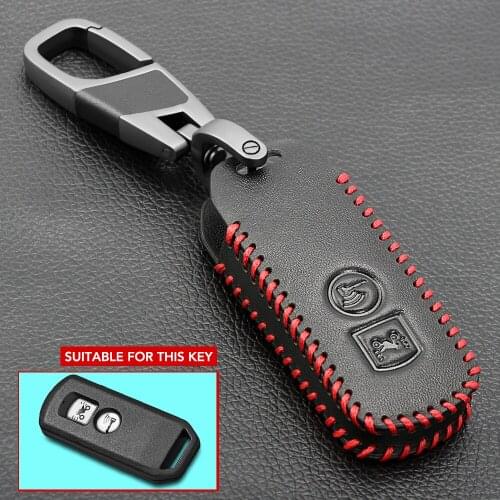 Leather motorcycle key cover case shell for Honda PCX 150 hybrid X-ADV SH125 Scoopy SH300 Forza 125 2button key