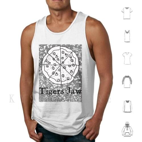 Tigers Jaw Pizza Tank Tops Vest Sleeveless Pizza Tigers Jaw Pop Punk Run For Cover