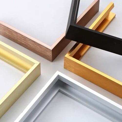 Picture Frame Metal Poster Frame Classic Aluminum Photo Frames For Wall Art Decor Unassembled Frame No Glass Oil Painting Frame