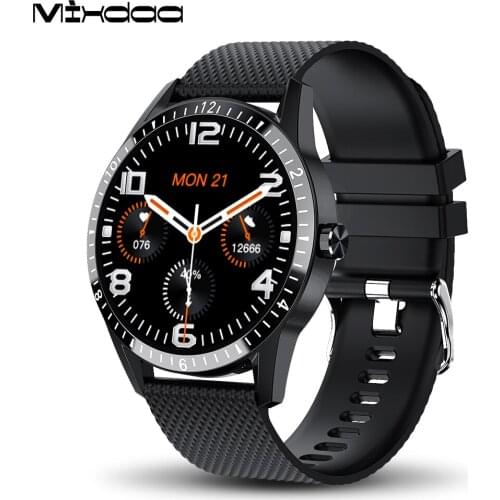 Mixdaa Bluetooth Call Music Smart Watch Heart Rate Blood pressure Men Fitness Tracker Customize own dial Smartwatch Android ios